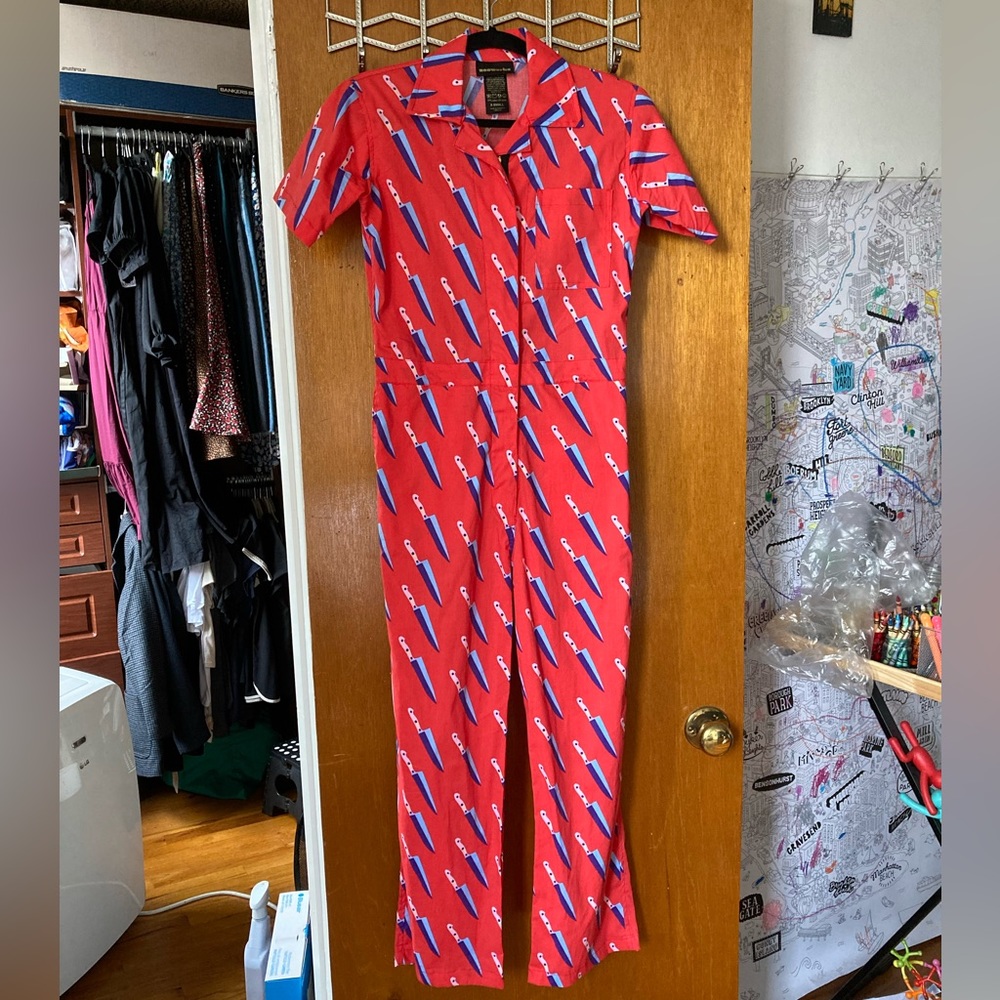 Nooworks Coverall XS Jumpsuit Red Knife Knives
